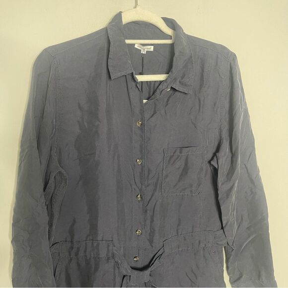 $268 UNSUBSCRIBED 100% Silk Utility Long Sleeves Jumpsuit NWOT SMALL - Picture 7 of 7